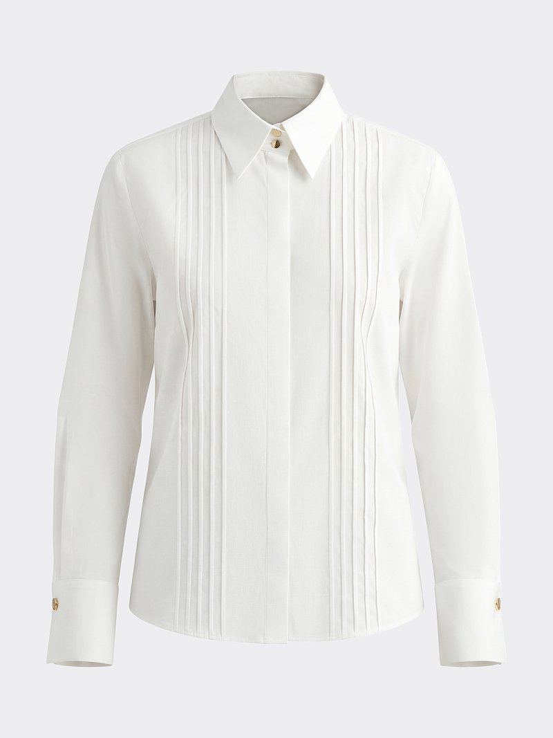 Хлопковая блуза с рельефами