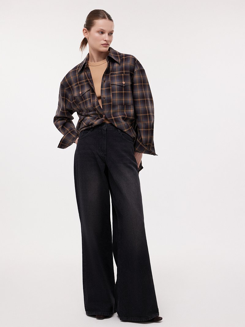 Рубашка оверсайз в клетку
