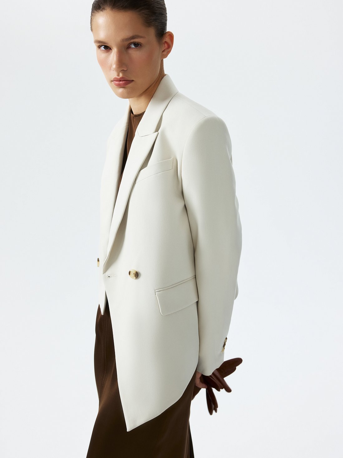 Укороченный асимметричный жакет: фото №1