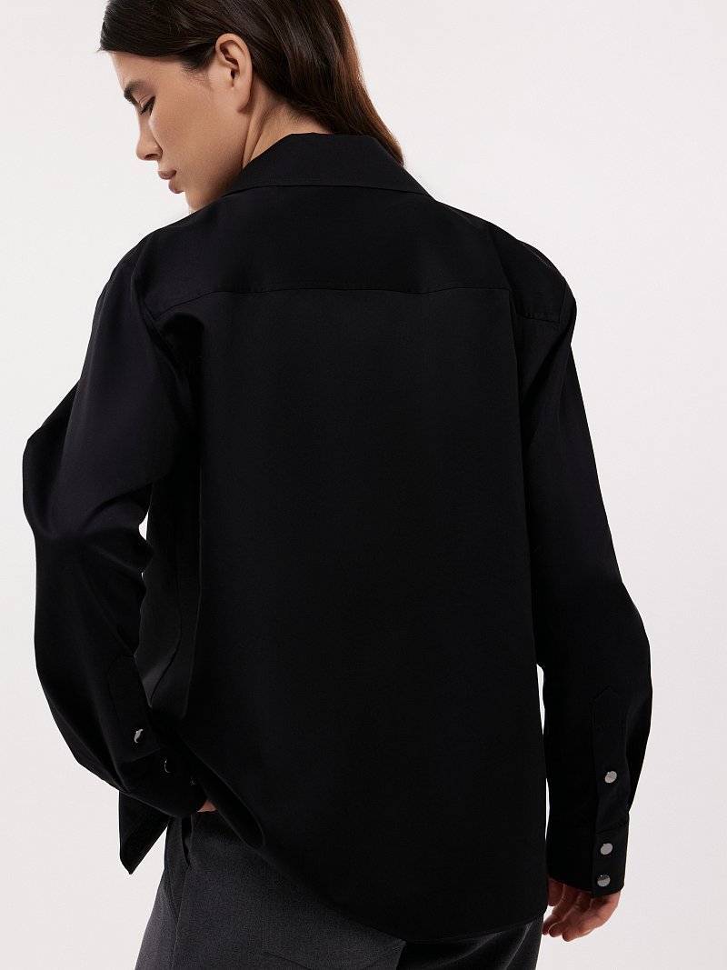 Хлопковая рубашка на кнопках