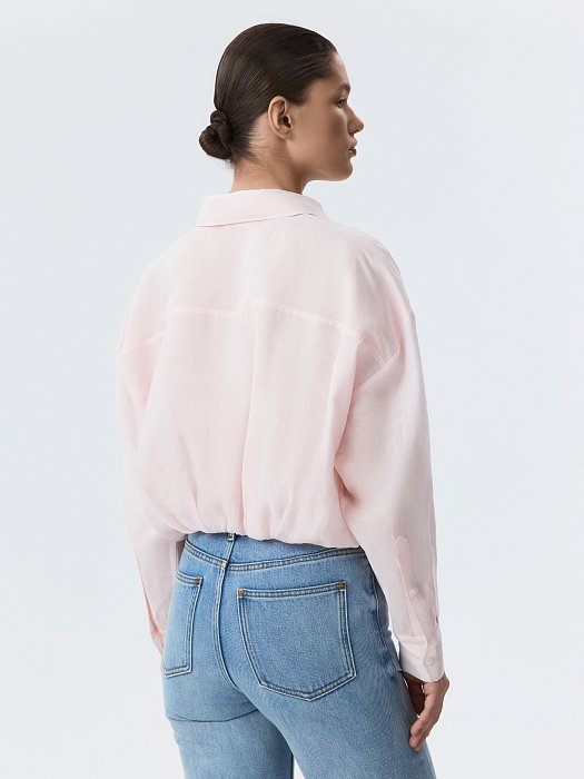 Укороченная блуза из лиоцелла (Р158): фото №2