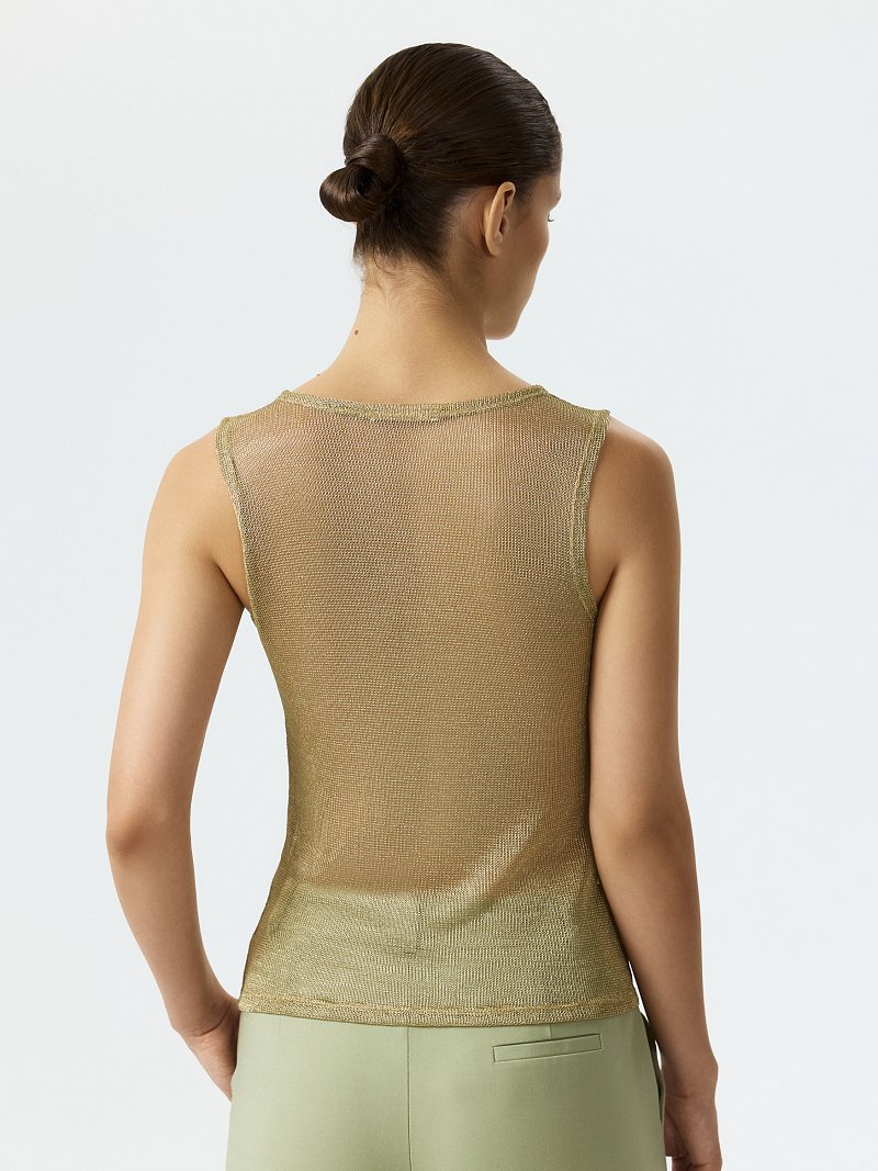 Сетчатый топ с люрексом