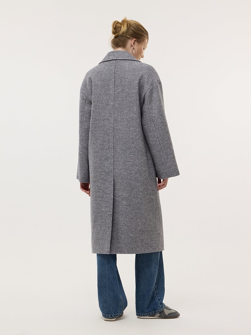 Пальто из букле с шерстью