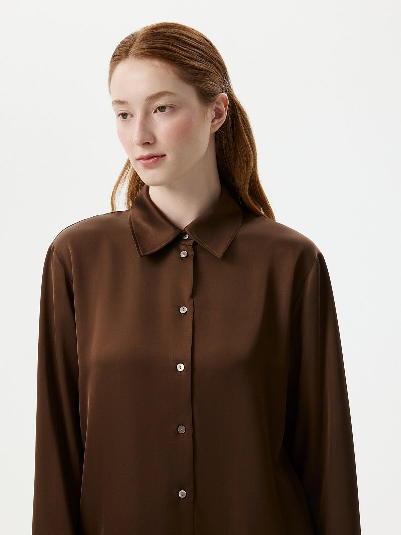 Атласная блуза 