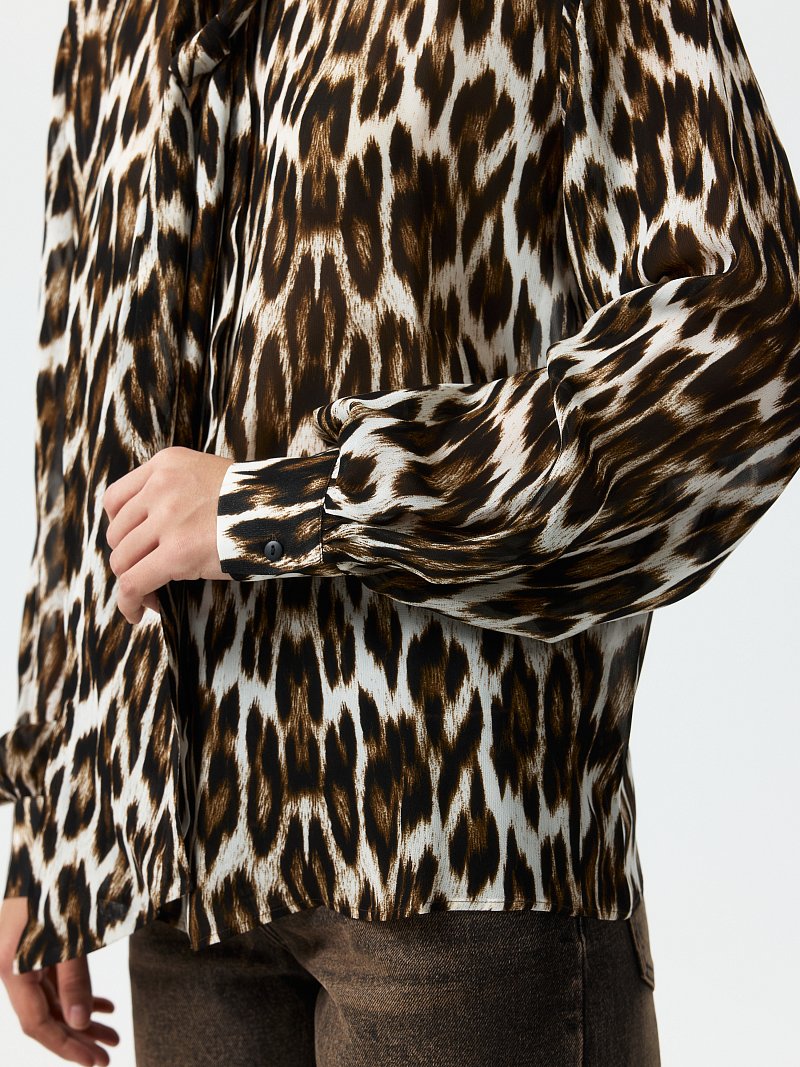 Блуза со съемным бантом