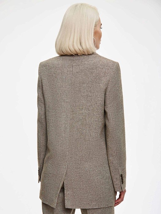 Однобортный жакет из шерсти: фото №6