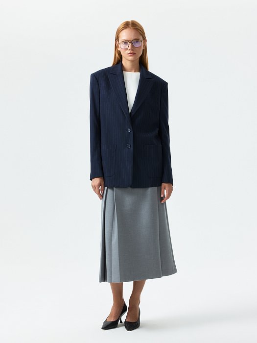 Прямой жакет в полоску: фото №6