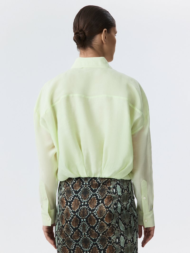 Укороченная блуза из лиоцелла (Р158)