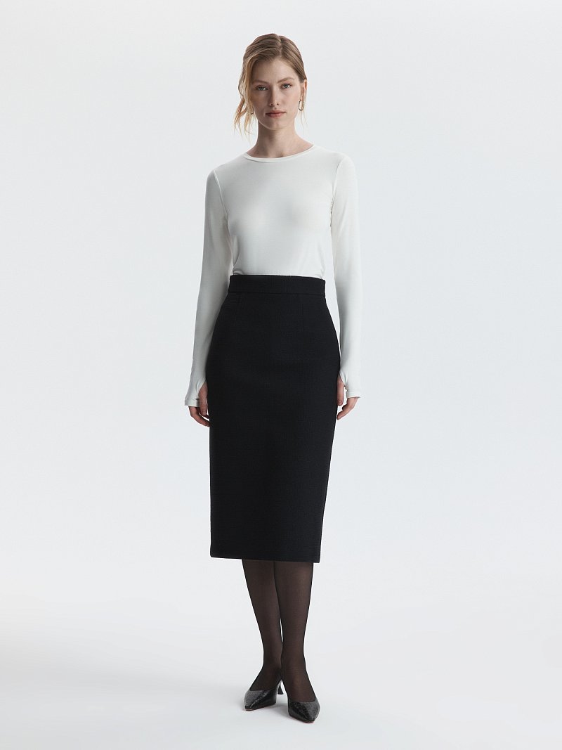 Юбка-карандаш из твида