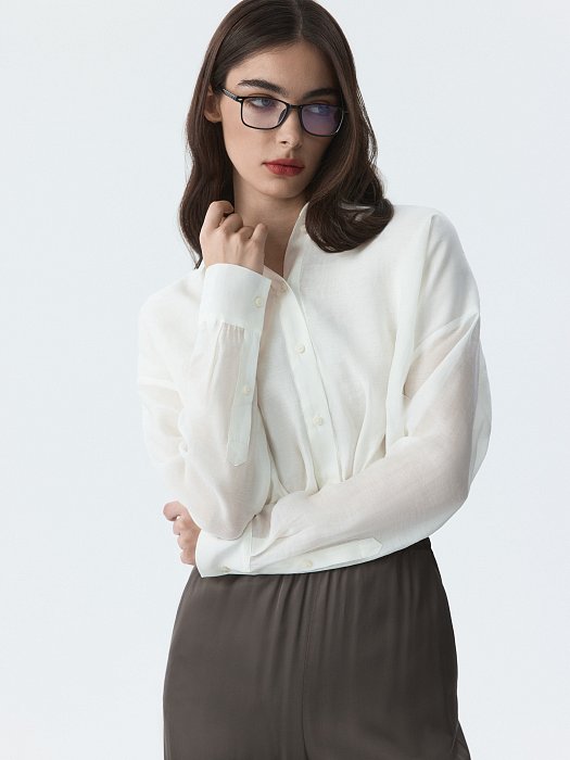 Укороченная блуза из лиоцелла (Р158): фото №5