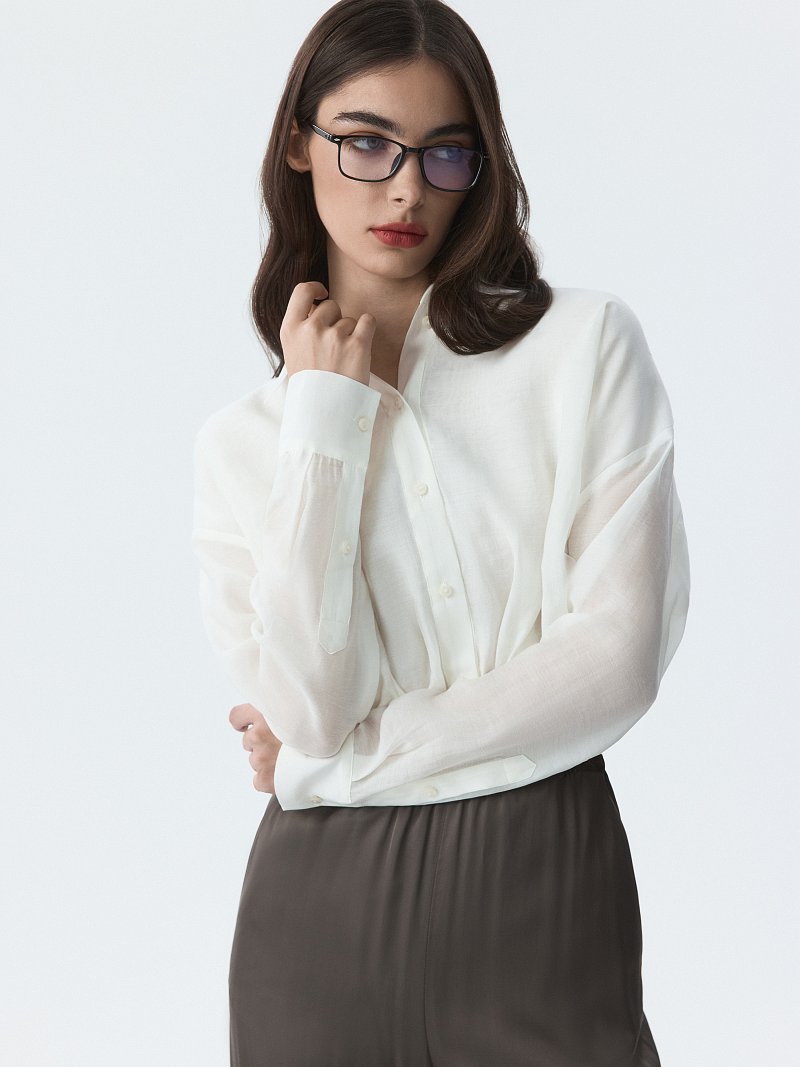 Укороченная блуза из лиоцелла (Р158)