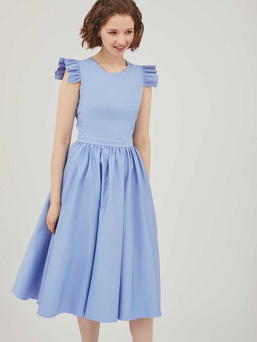 Платье с пышной юбкой длины миди: фото №2