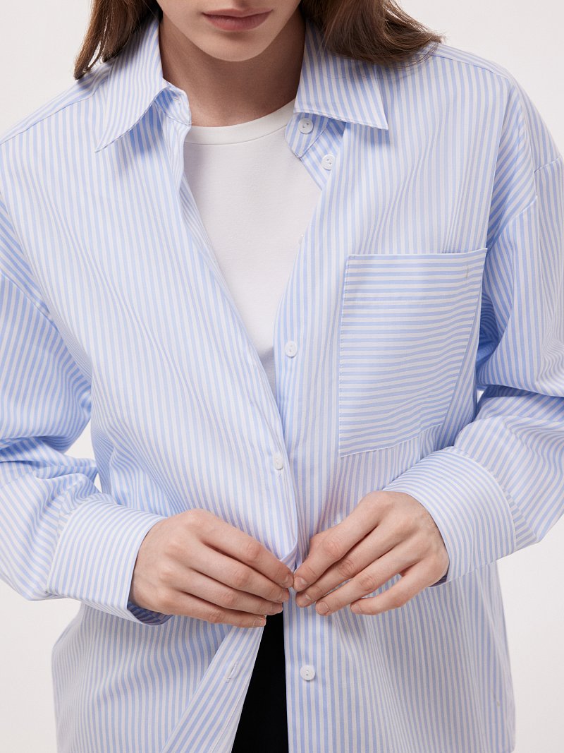 Рубашка из хлопка в полоску