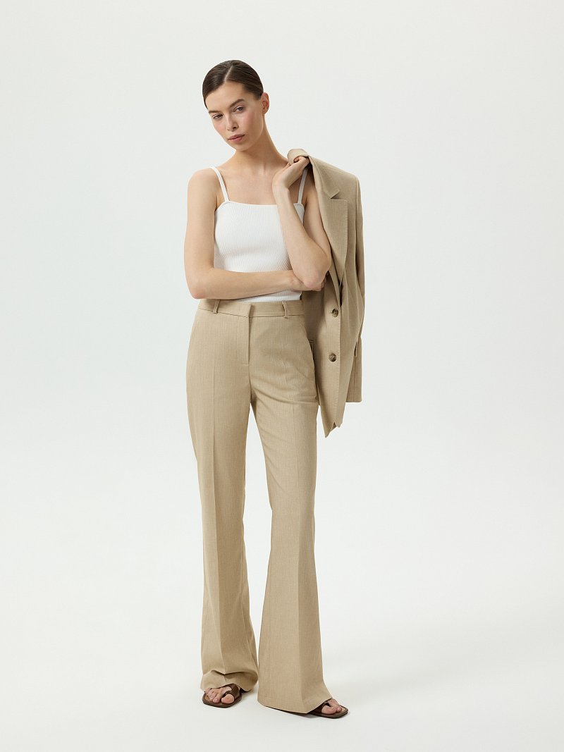 Расклешенные брюки с хлопком