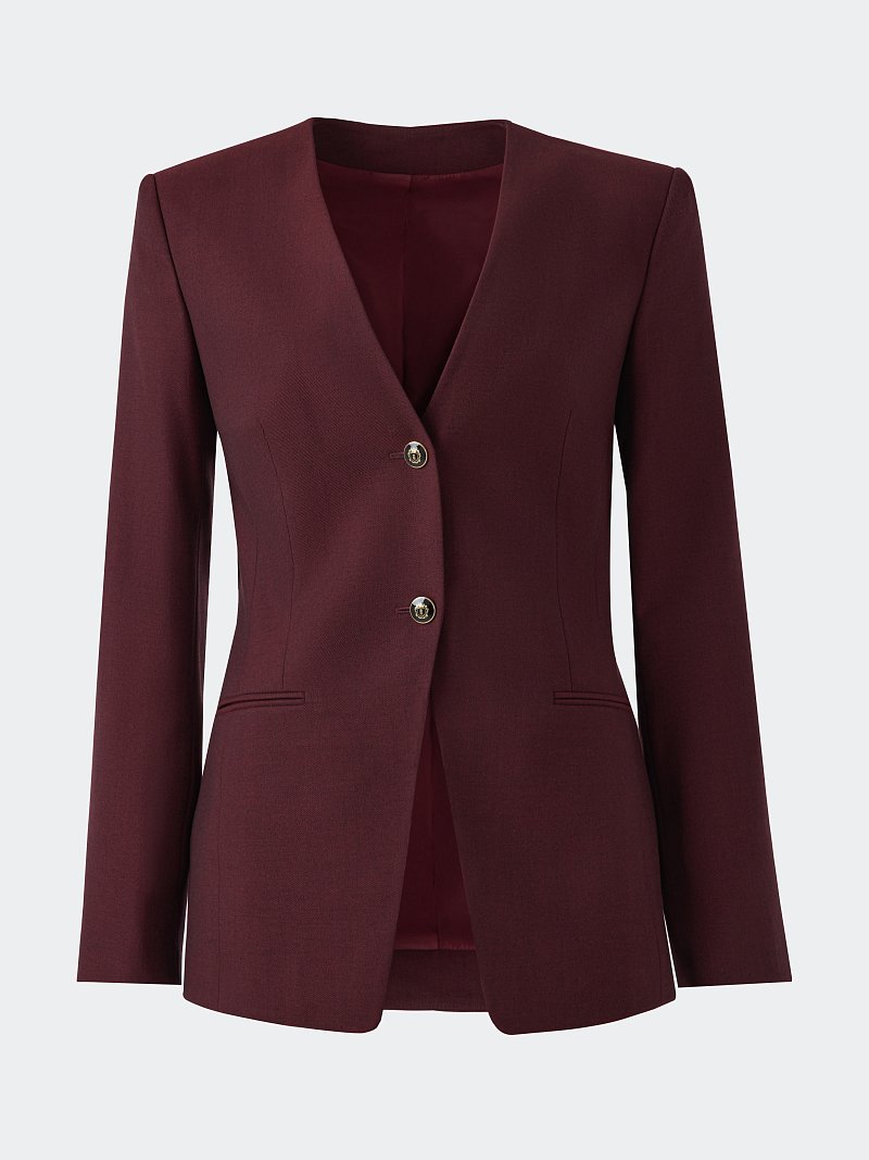 Приталенный жакет с шерстью