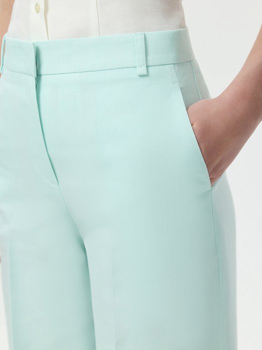 Классические брюки из хлопка и льна: фото №3