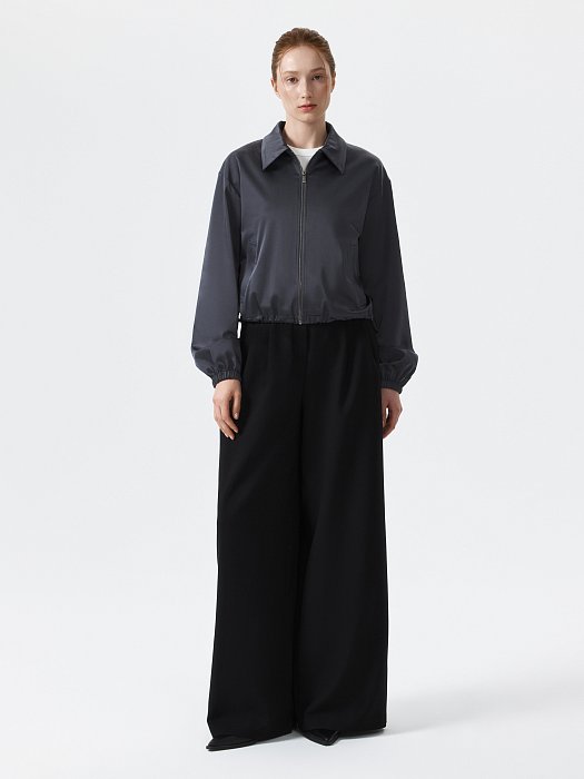 Атласная укороченная куртка: фото №7