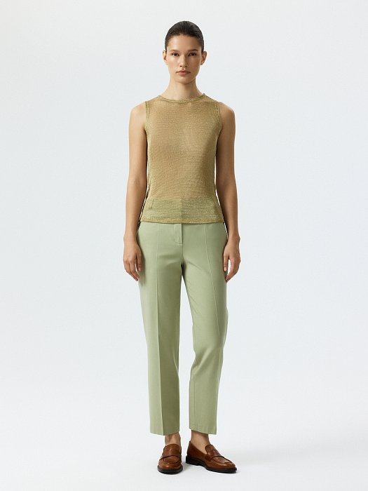 Сетчатый топ с люрексом: фото №6