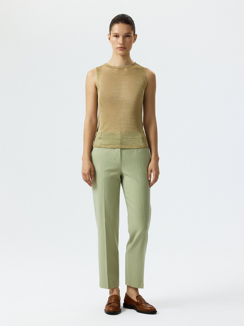 Сетчатый топ с люрексом