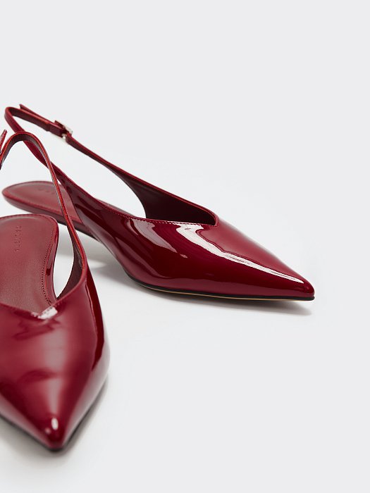 Лаковые туфли с открытой пяткой: фото №4