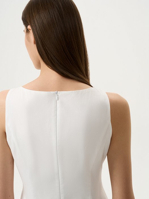 Расклешенное платье из поплина : фото №3