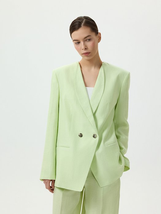 Жакет из конопляной ткани: фото №6