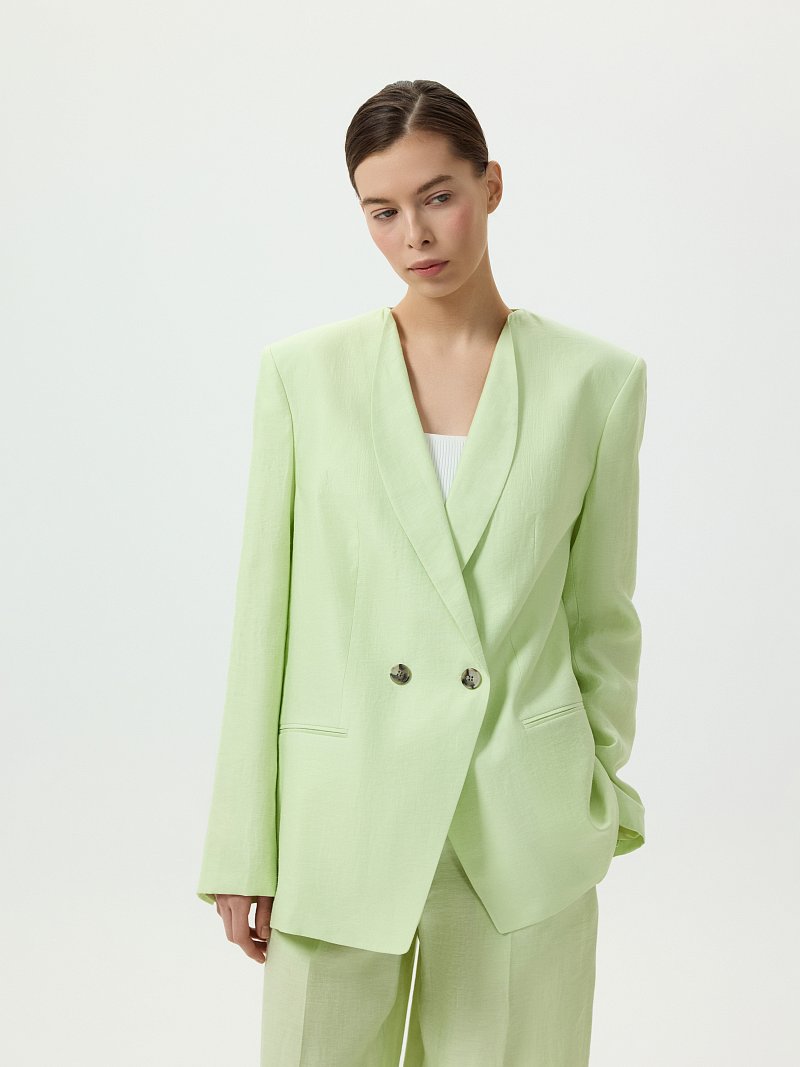 Жакет из конопляной ткани