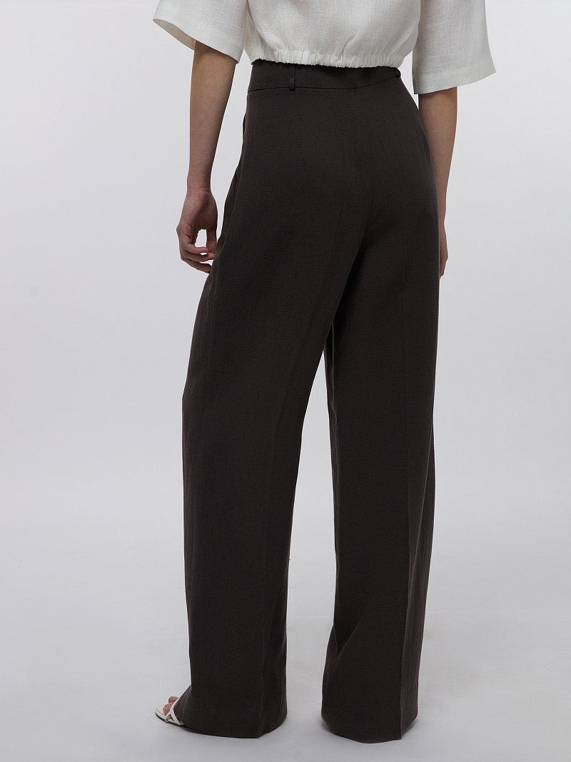 Удлиненные брюки со льном