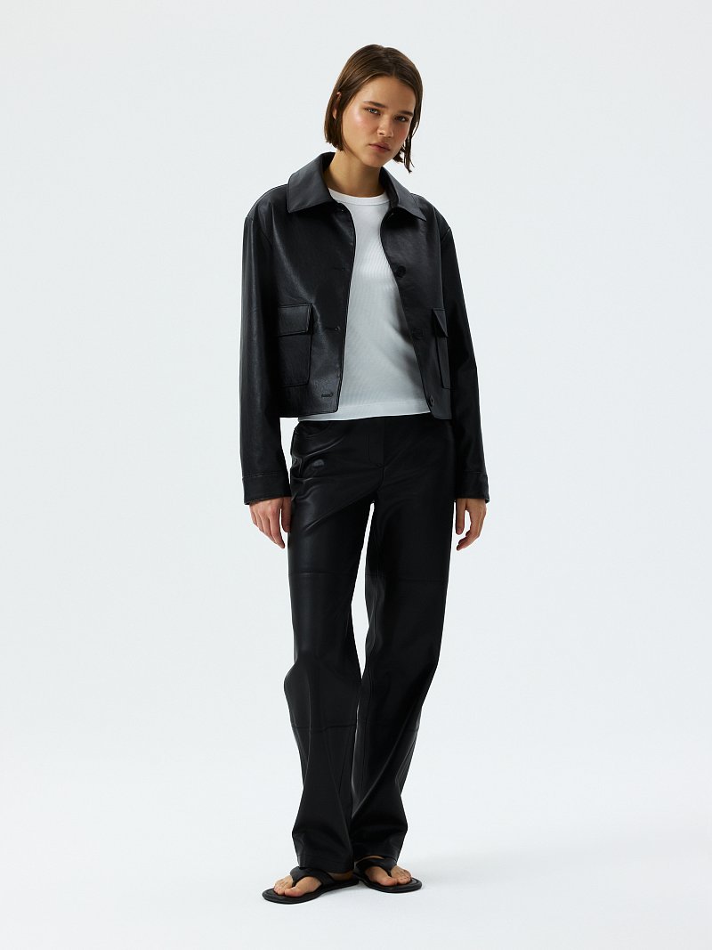 Куртка из искусственной кожи