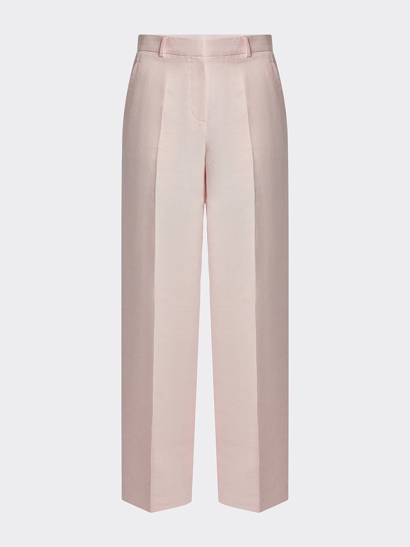 Брюки из смесового льна