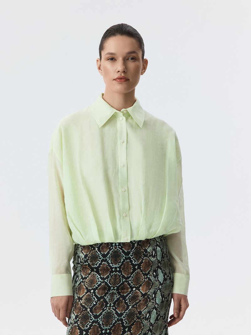 Укороченная блуза из лиоцелла