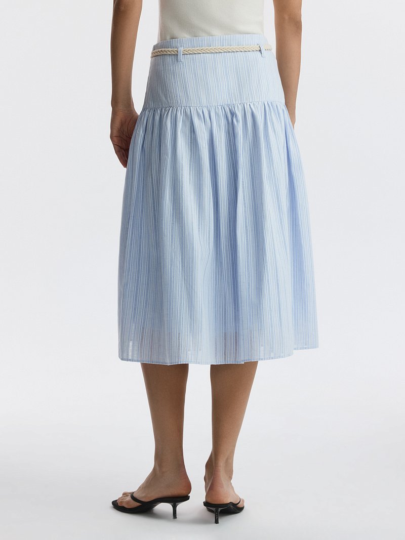 Юбка из хлопка и льна