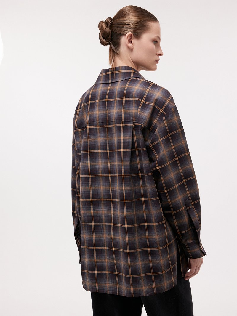 Рубашка оверсайз в клетку