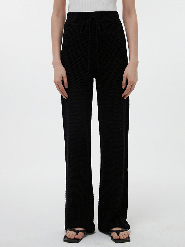 Вязаные брюки с пайетками