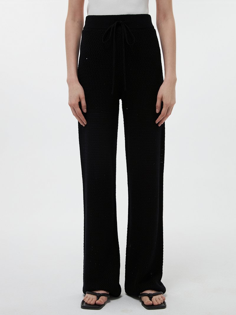 Вязаные брюки с пайетками