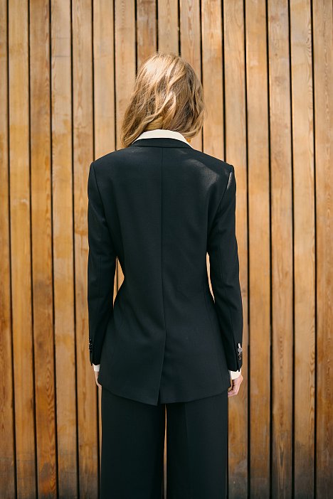 Двубортный жакет прямого кроя: фото №5