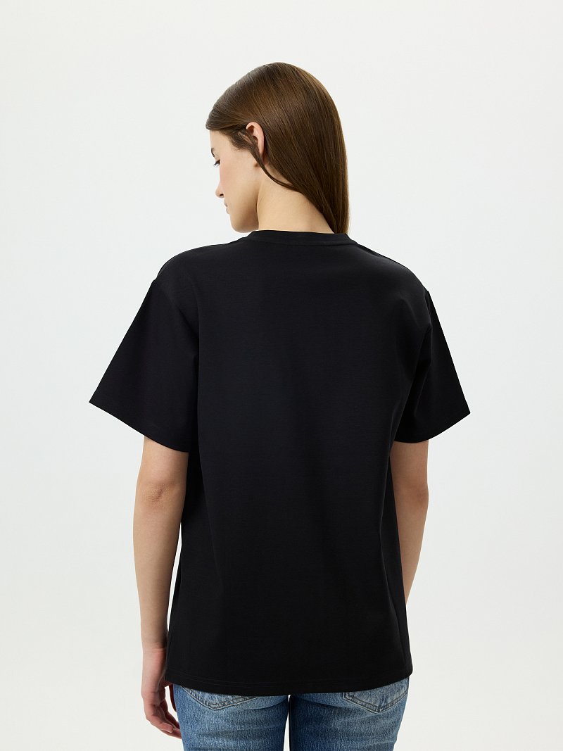 Футболка из хлопка с вышивкой