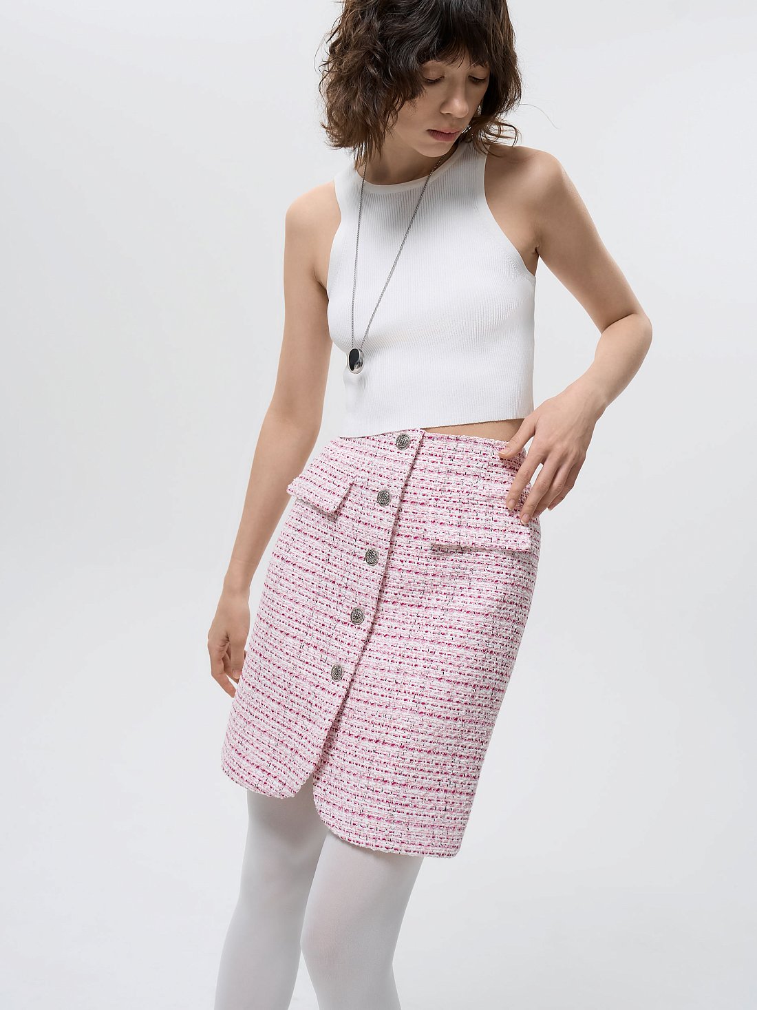 Прямая юбка из твида: фото №1