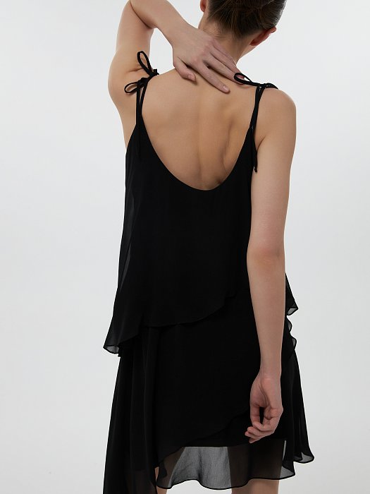 Асимметричное платье из шифона: фото №3