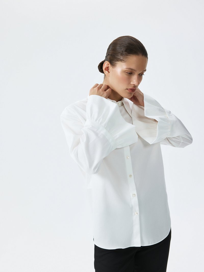 Блуза со съемными манжетами