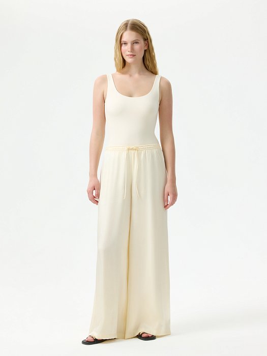 Атласные брюки на кулиске: фото №5