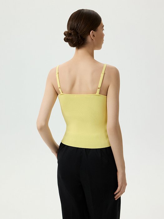 Трикотажный топ на бретелях: фото №3