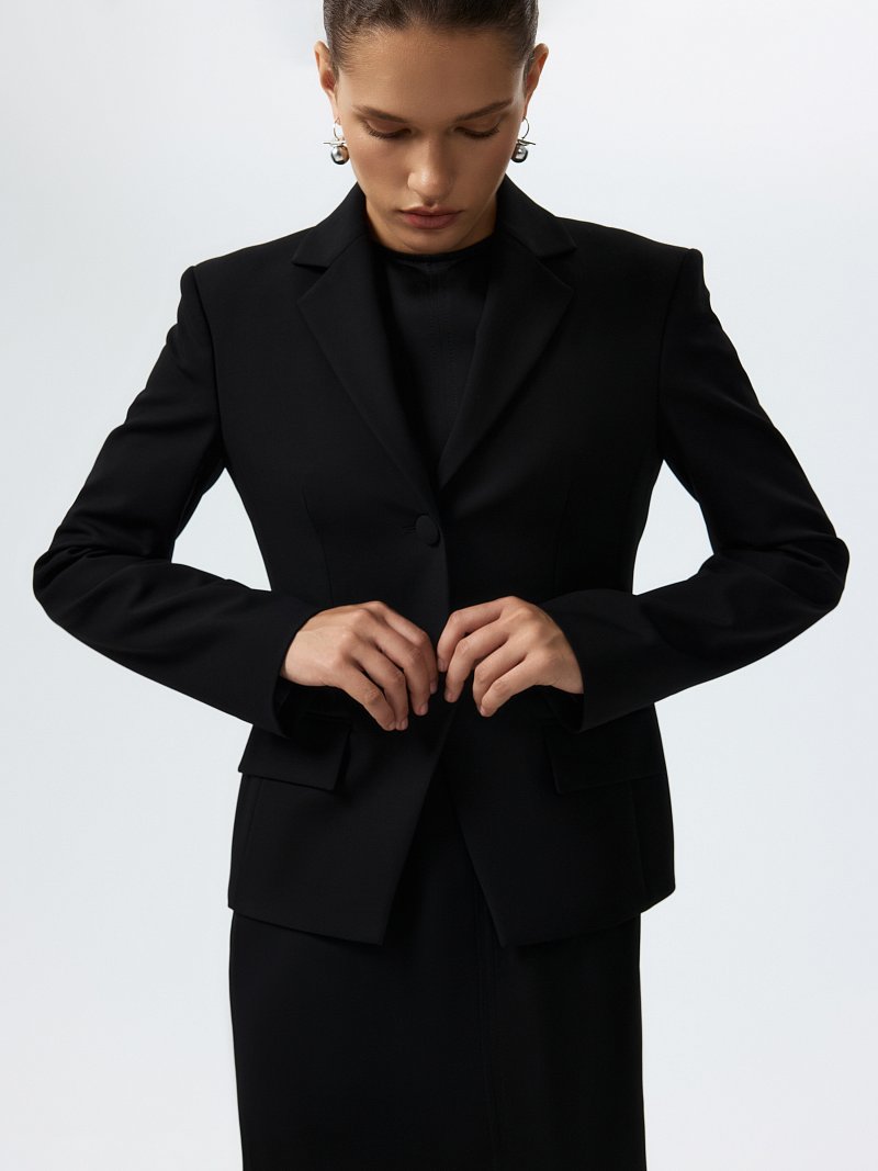 Приталенный жакет из вискозы (Р158)