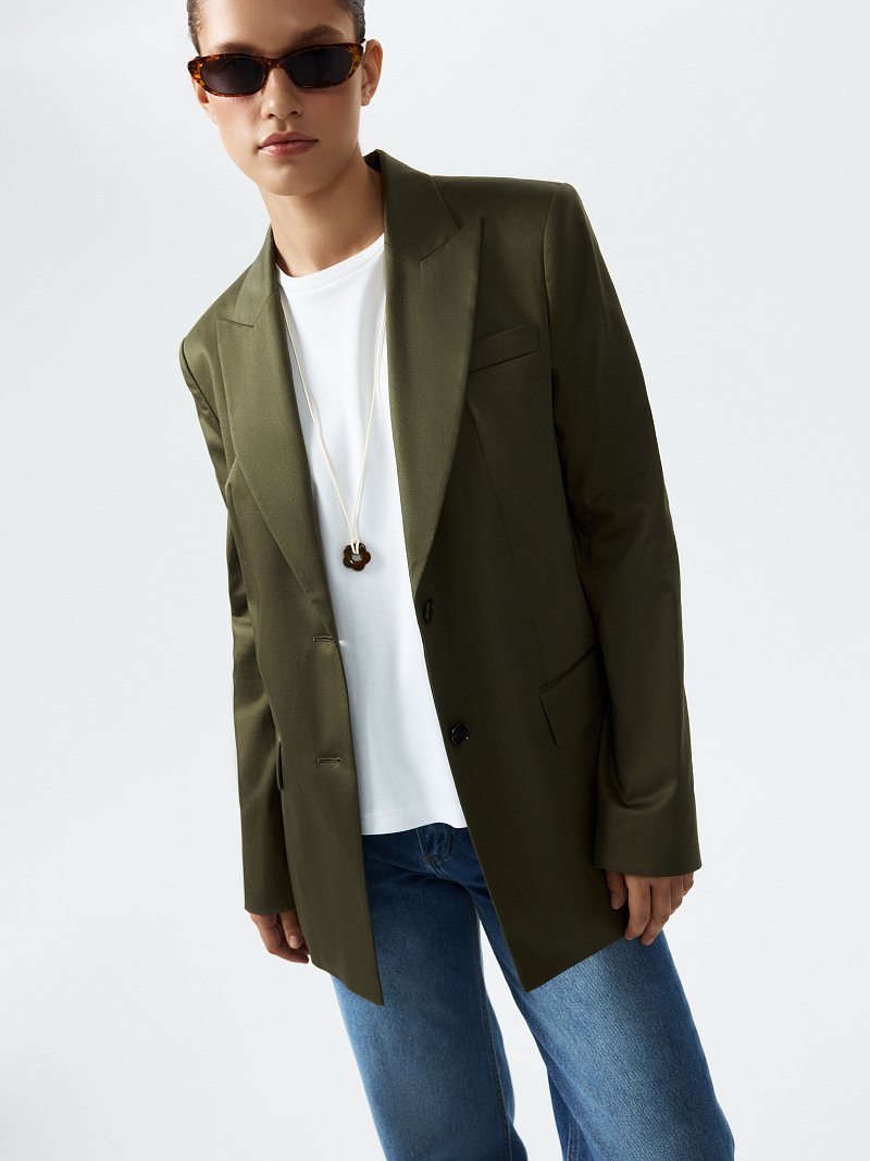 Прямой жакет из хлопка