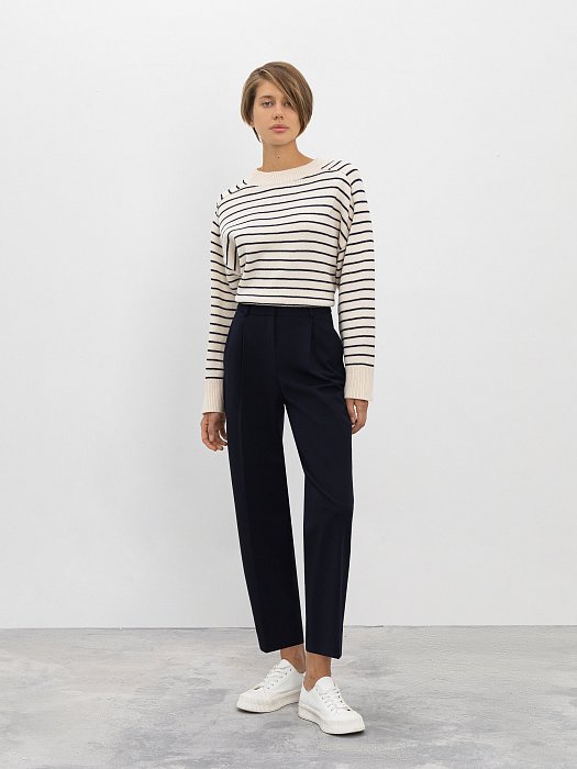 Укороченные прямые брюки: фото №2