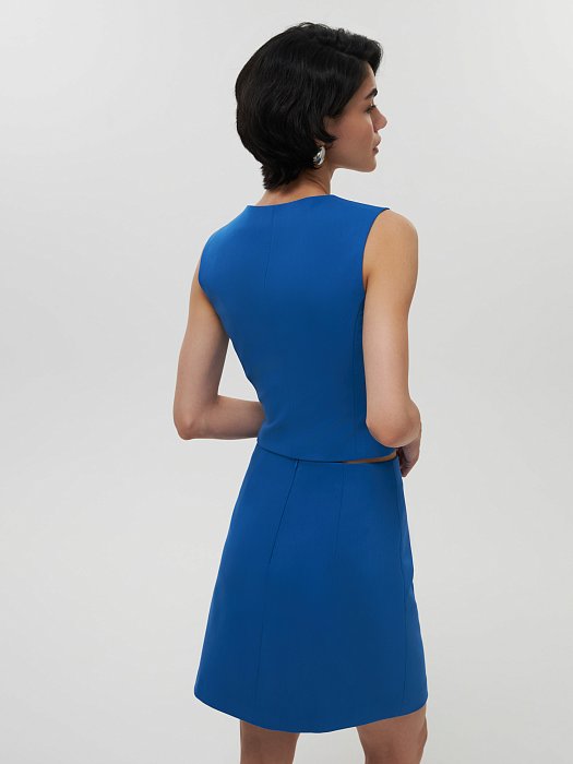 Юбка-трапеция из костюмной ткани: фото №5