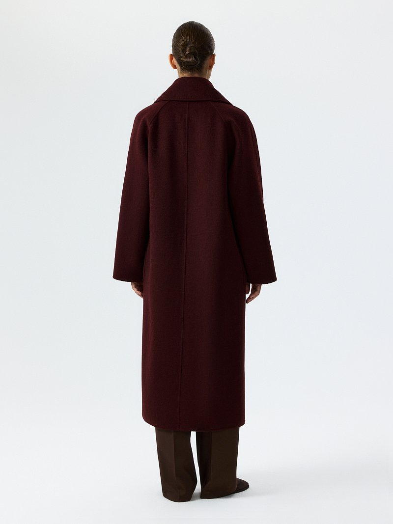 Свободное пальто с шерстью
