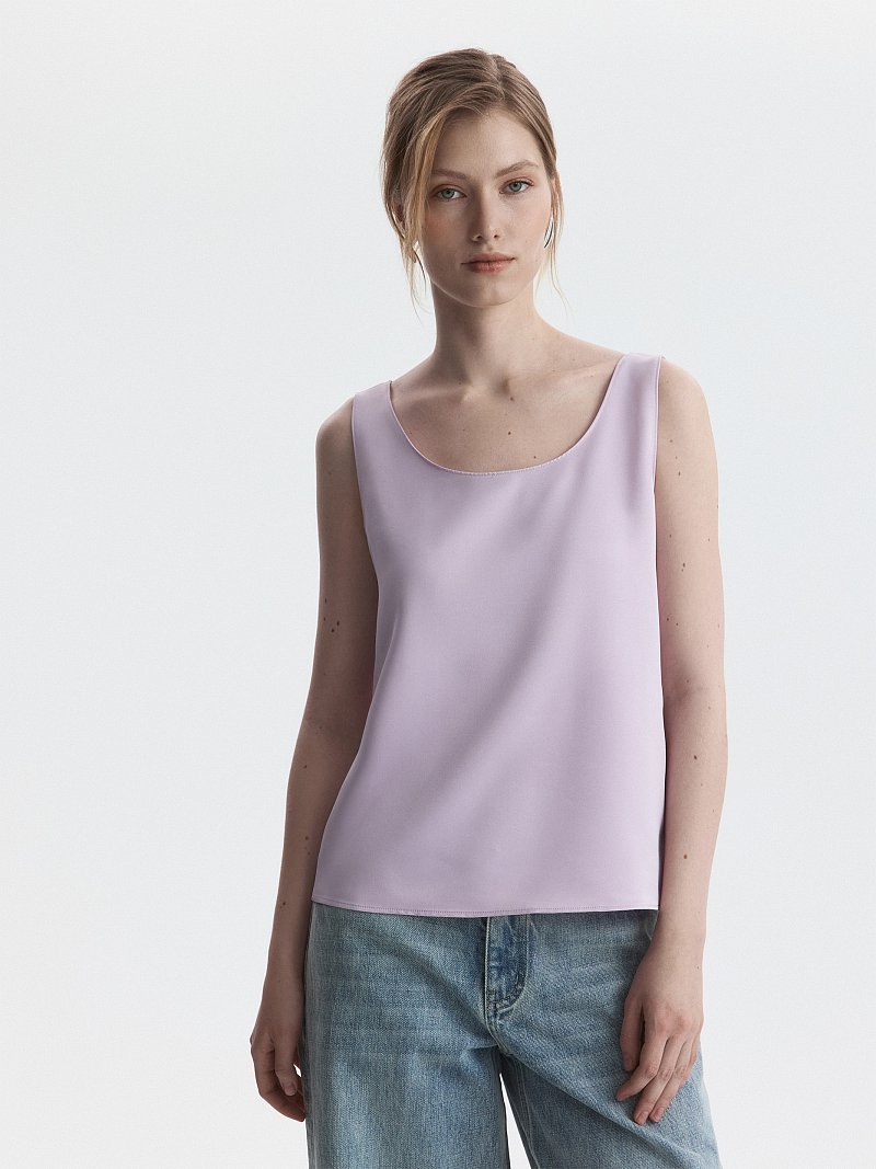 Топ из атласной ткани