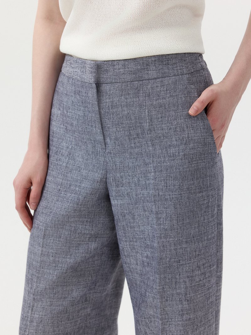 Прямые брюки со льном