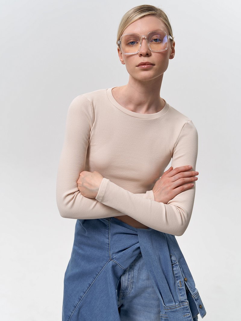 Укороченный лонгслив из хлопка 